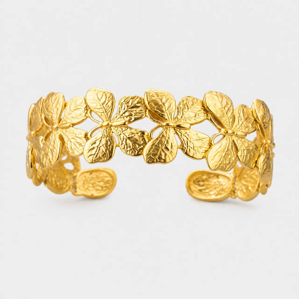 Golden Petal Open Cuff