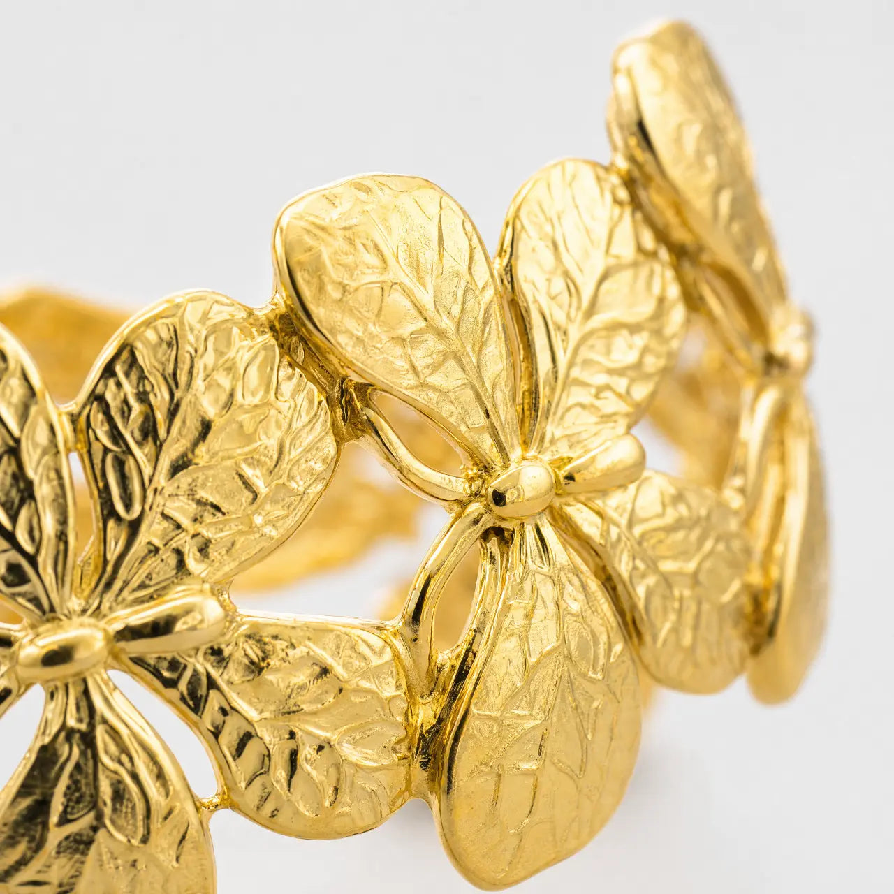 Golden Petal Open Cuff