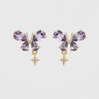 Celestia Anti-Tarnish Butterfly Crystal Earrings