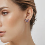Celestia Anti-Tarnish Butterfly Crystal Earrings