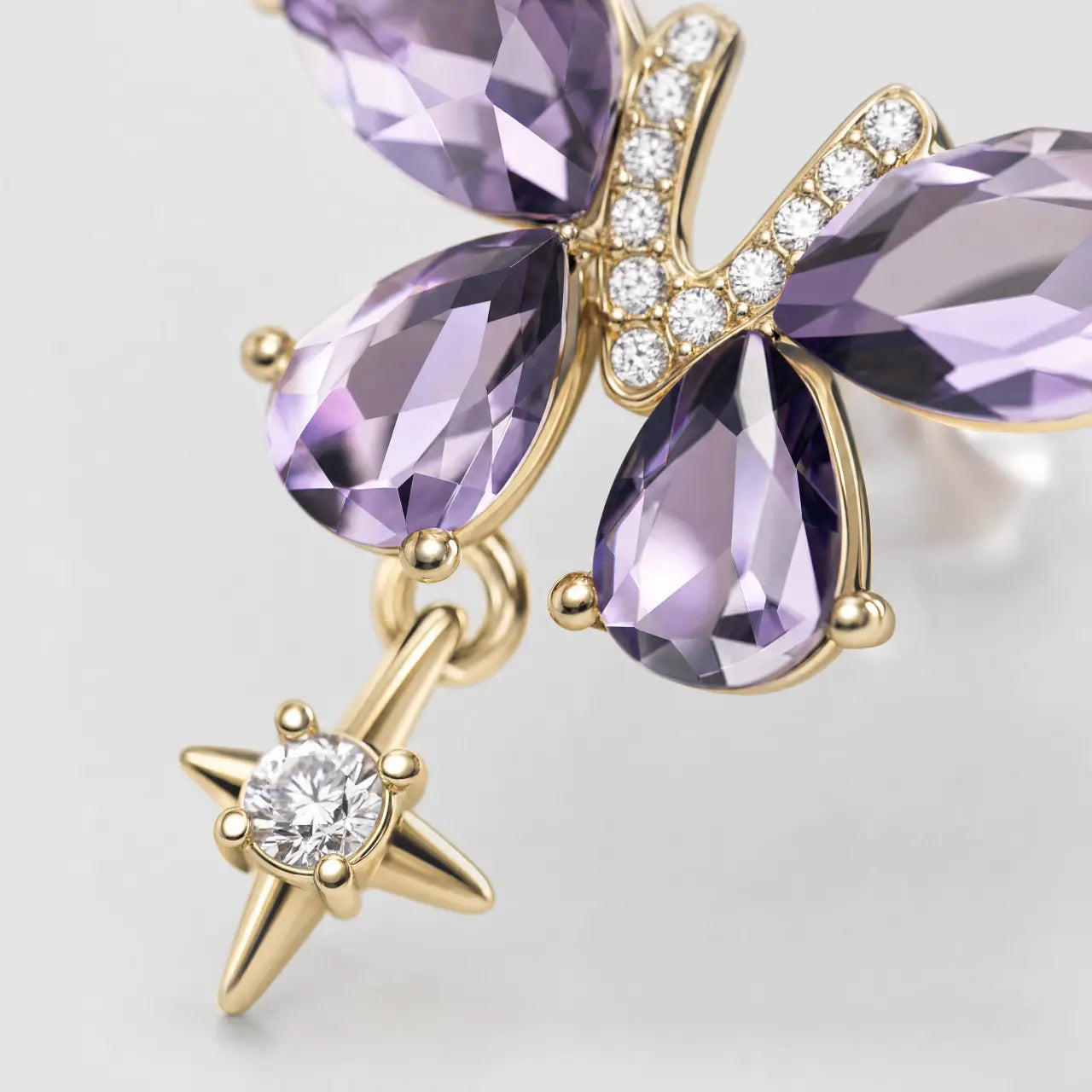 Celestia Anti-Tarnish Butterfly Crystal Earrings