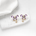 Celestia Anti-Tarnish Butterfly Crystal Earrings